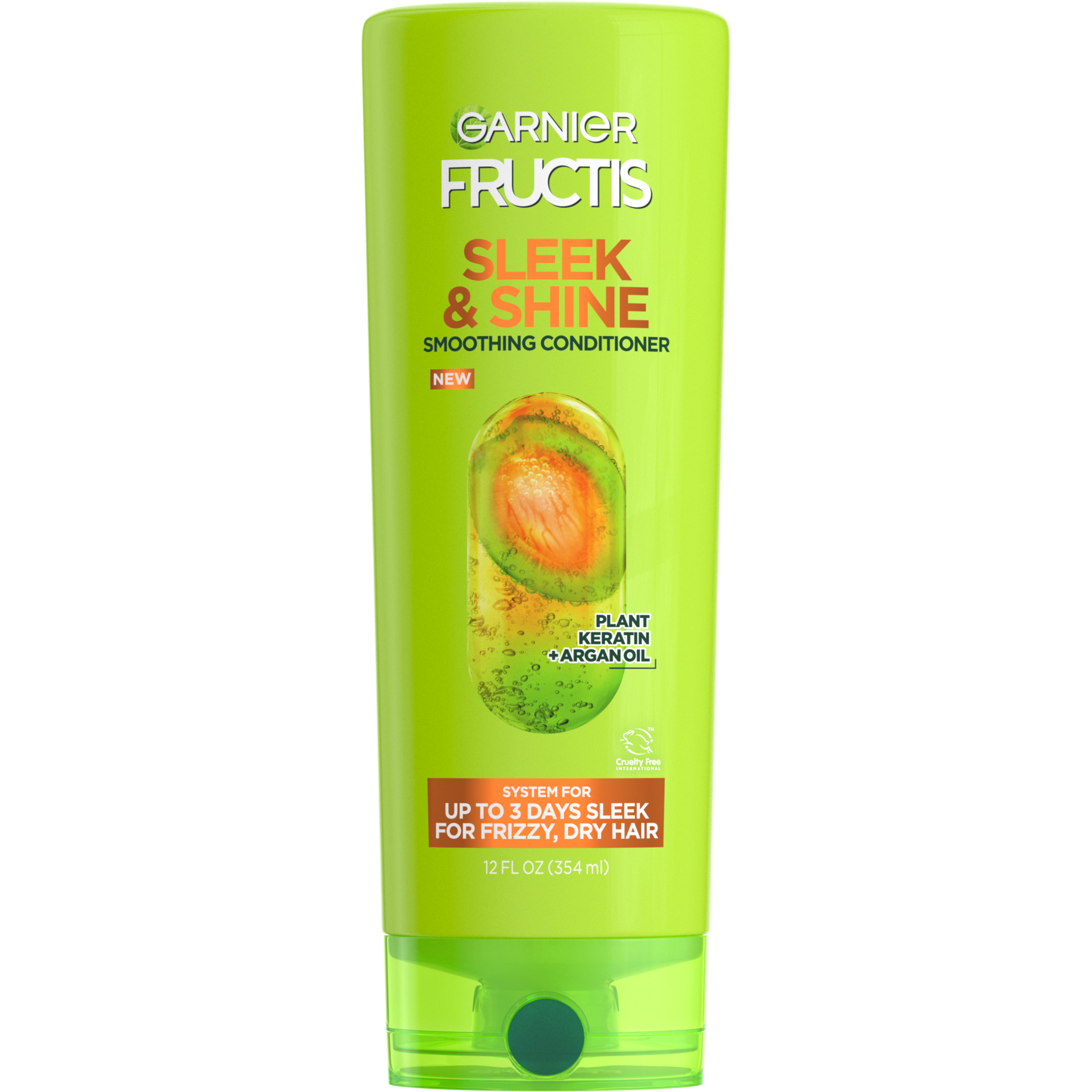 Fructis Garnier Sleek &amp; Shine Conditioner, Frizzy, Dry, Unmanageable Hair - 12 Fl. Oz