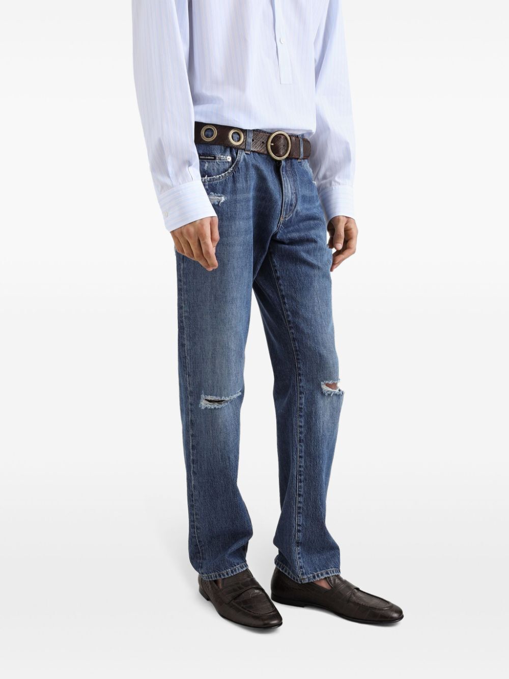Dolce &amp; Gabbana Men Classic Cotton Jeans With Tag With Abrasions by Luosophy