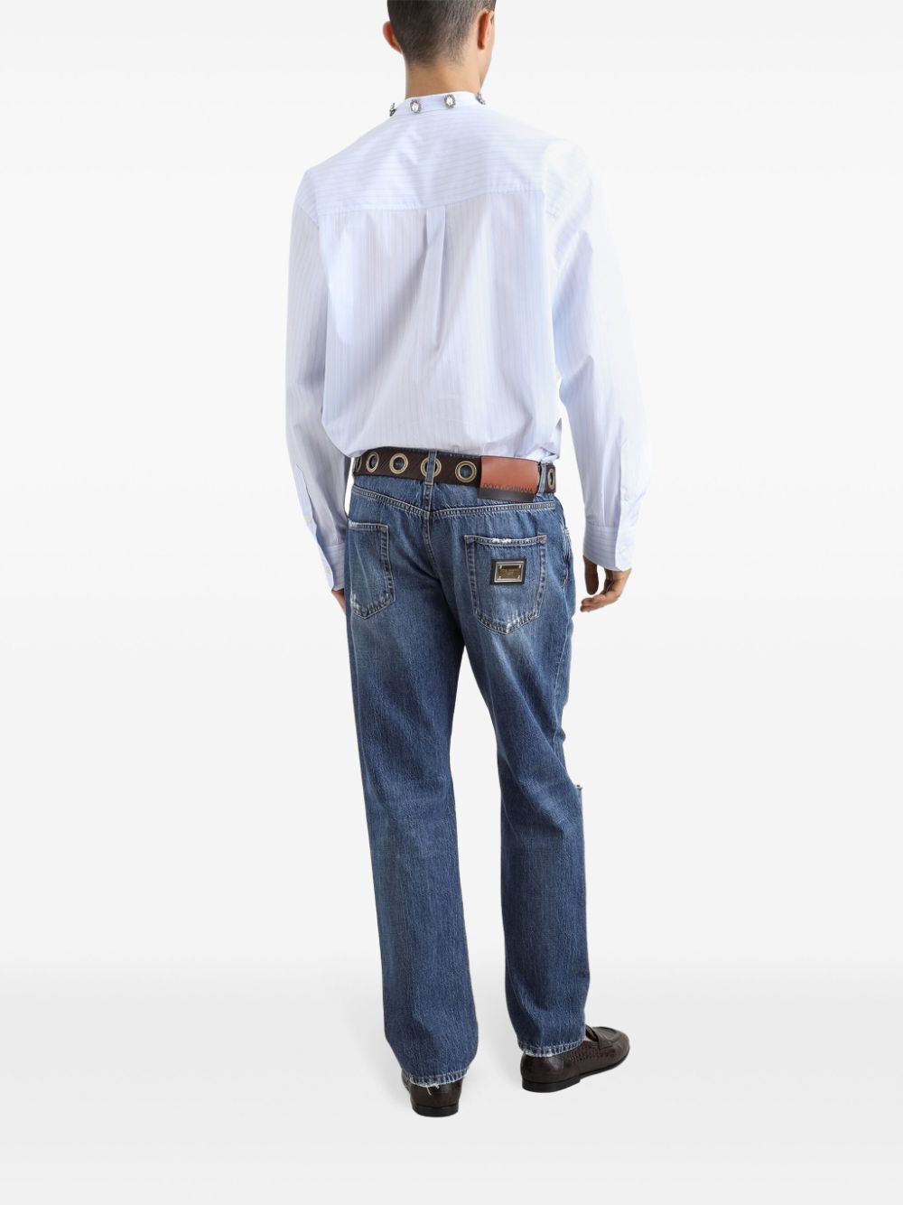 Dolce &amp; Gabbana Men Classic Cotton Jeans With Tag With Abrasions by Luosophy
