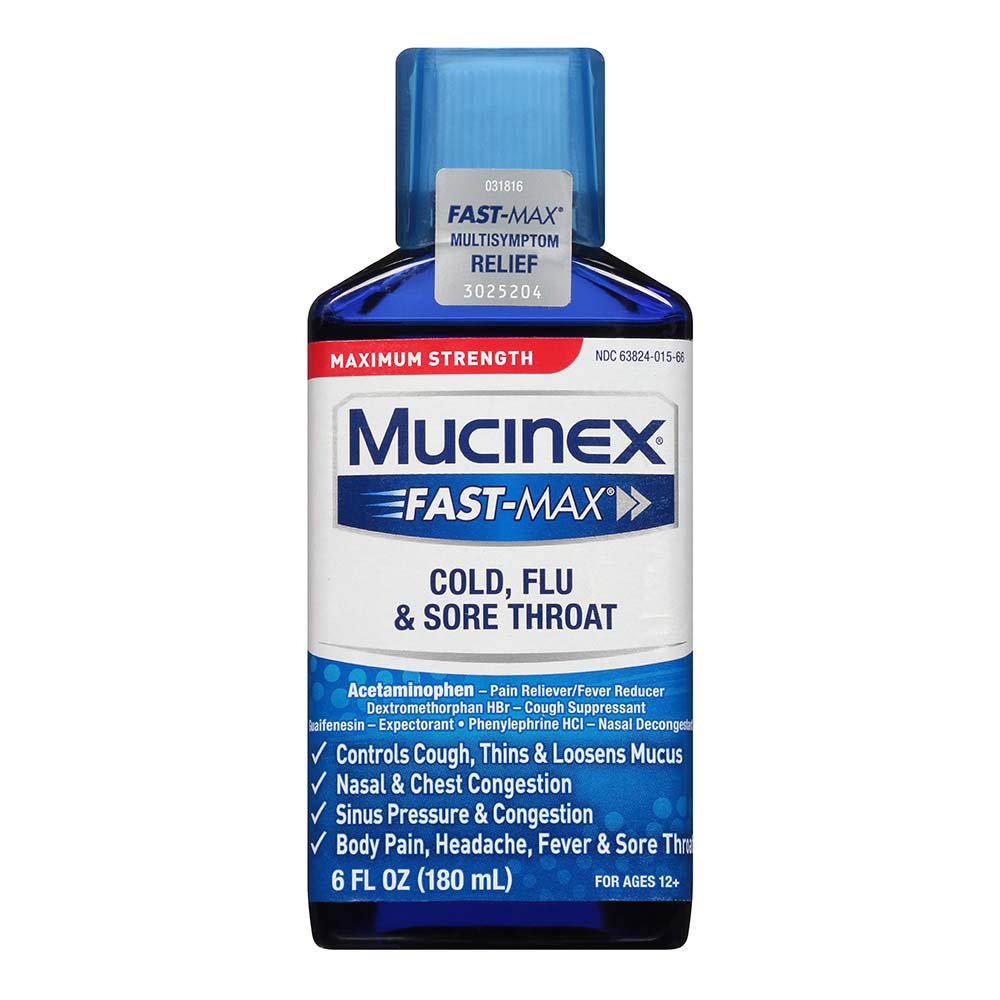 Mucinex Fast Max Maximum Strength Cold &amp; Sore Throat Liquid - 6oz by Pasteur Pharmacy