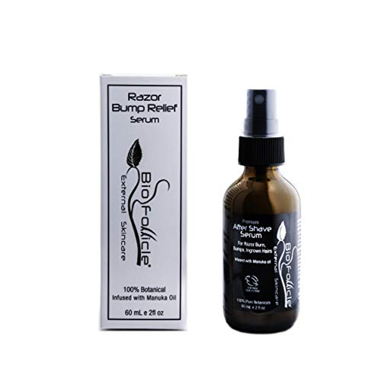 Bio Follicle After Shave Serum Razor Bump &amp; Burn Relief Facial Care Solution - Manuka Oil, Tea Tree, Lavender, Aloe Vera - Cool &amp; Smooth Skin - Helps Prevent Bumps, Redness, Drying, Ingrown Hair by Pasteur Pharmacy