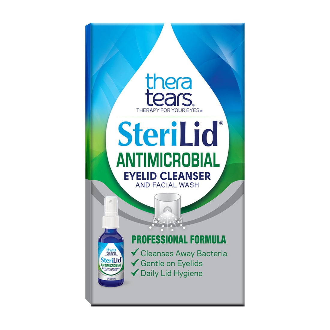 Thera Tears SteriLid Antimicrobial Eyelid Cleanser And Facial Wash Spray - 2 Fl Oz by Pasteur Pharmacy