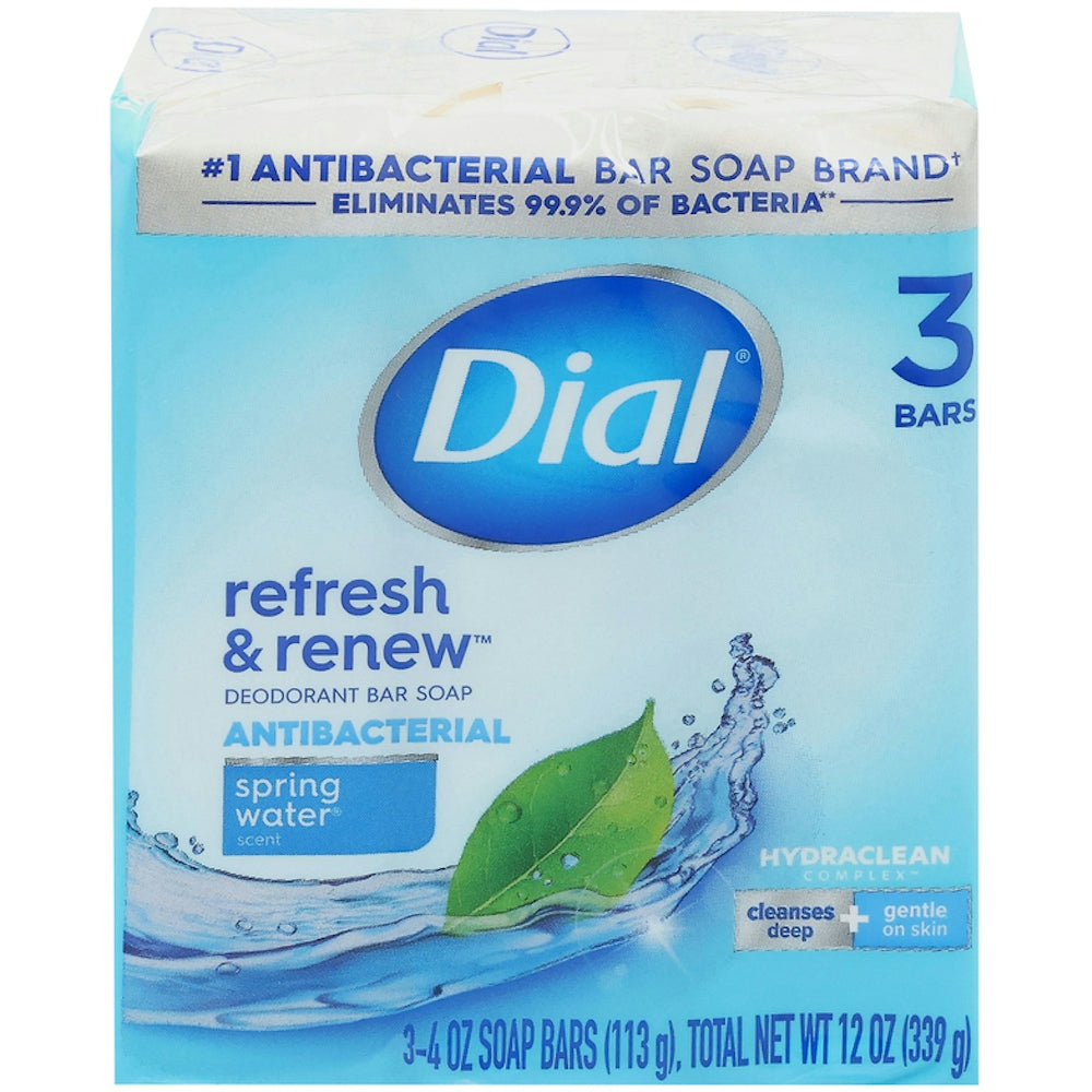 Dial Deodorant Bar Soap, Antibacterial, Spring Water Scent by Pasteur Pharmacy