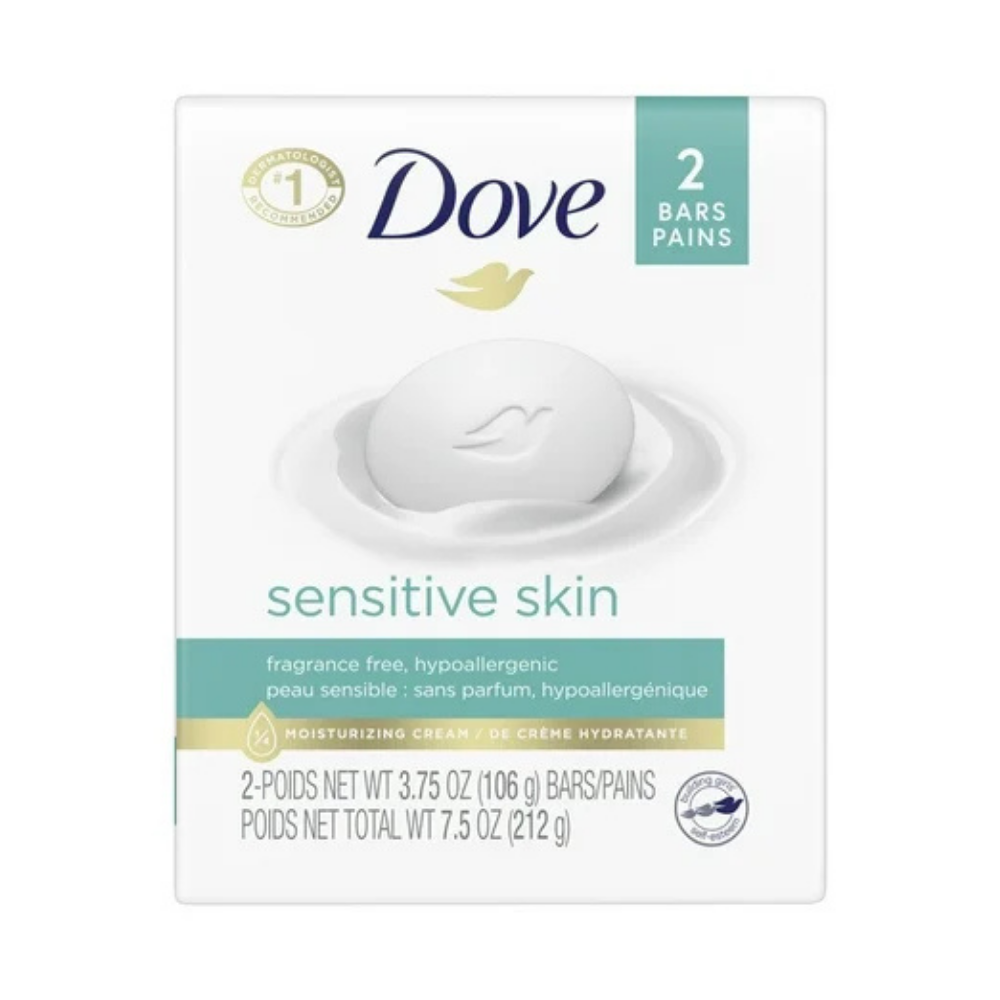 Dove Sensitive Skin Soap 2 x (3.75 oz) by Farmacias Savia