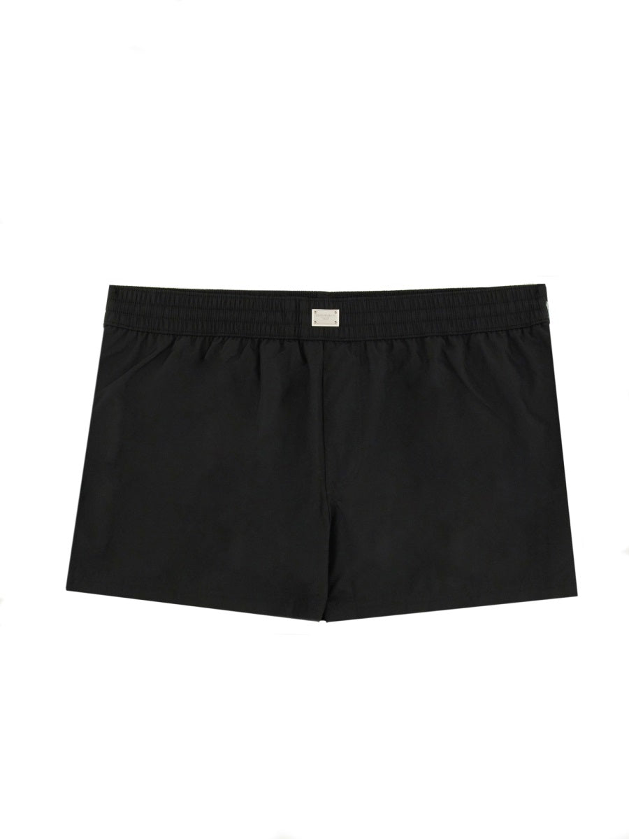 Dolce &amp; Gabbana Men Logo Plaque Swimsuit