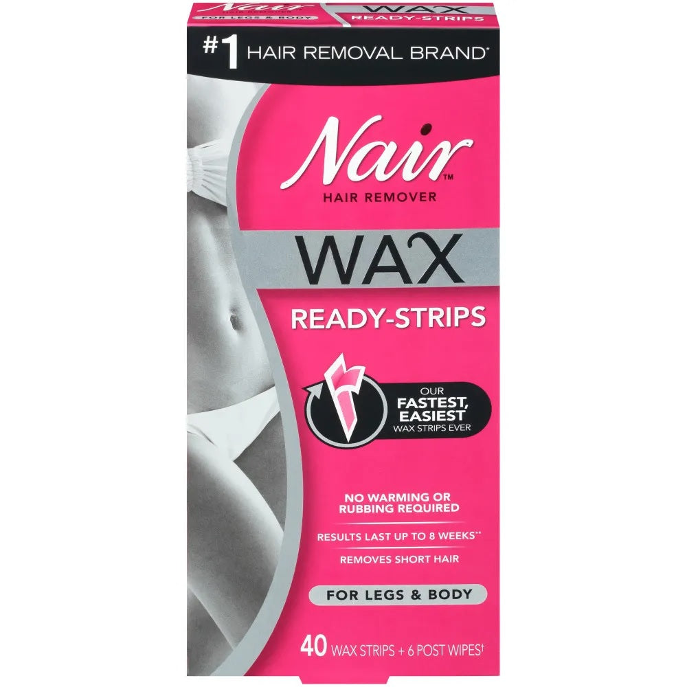 Nair Wax Ready Strips Hair Remover For Legs &amp; Body by Pasteur Pharmacy