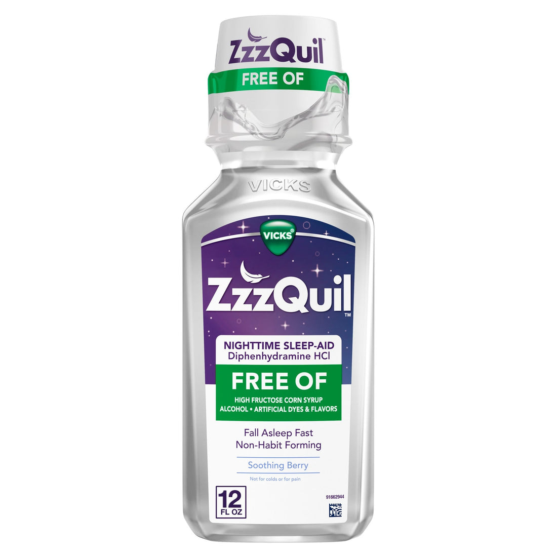 Vicks ZzzQuil™ Nighttime Sleep Aid – Alcohol-Free Berry (12 Fl Oz) by Pasteur Pharmacy