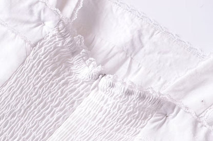 French Retro Lace Bowknot Decoration Square Collar Vest Dress Cami Dress Summer Slim Fit A Line Dress Women by Ragazza