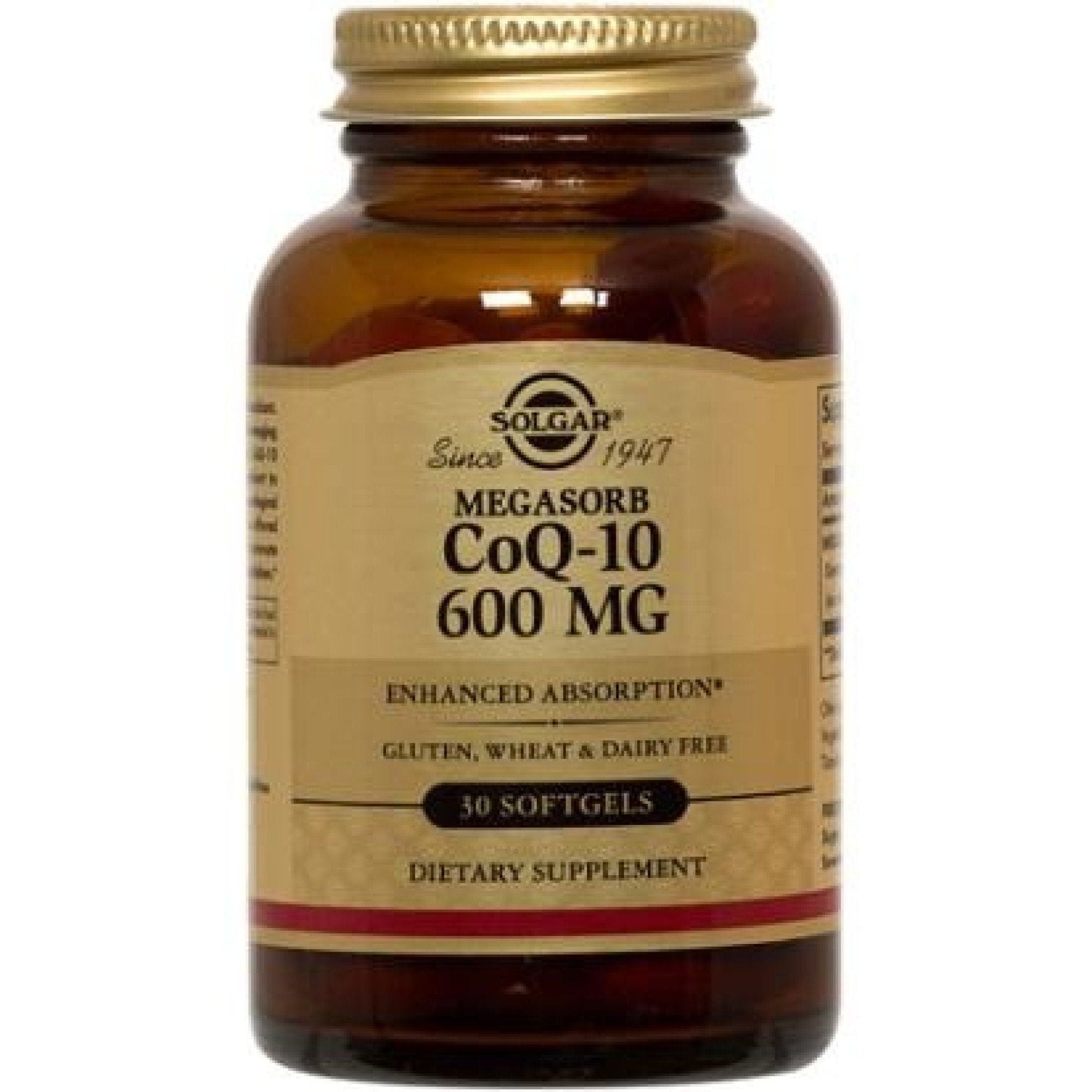 Solgar CoQ-10, 600 Mg, Megasorb, 30 Softgels by Pasteur Pharmacy