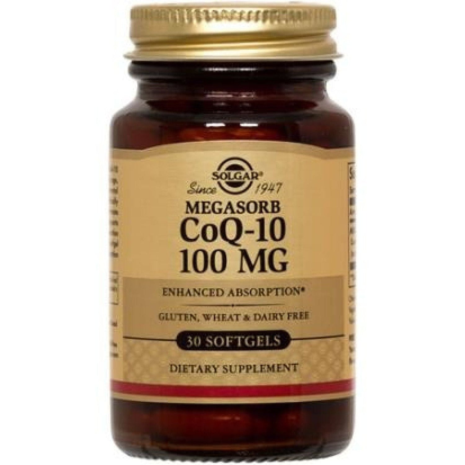 Solgar Coenzyme Q-10 100 Mg, 30 Softgels, CoQ10 by Pasteur Pharmacy