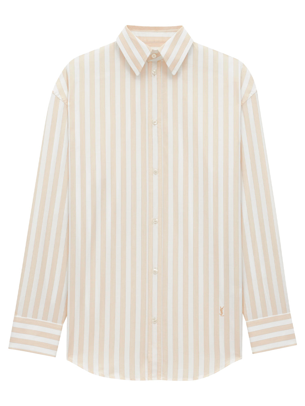 Saint Laurent Women Striped Cotton Cassandre Shirt by Luosophy