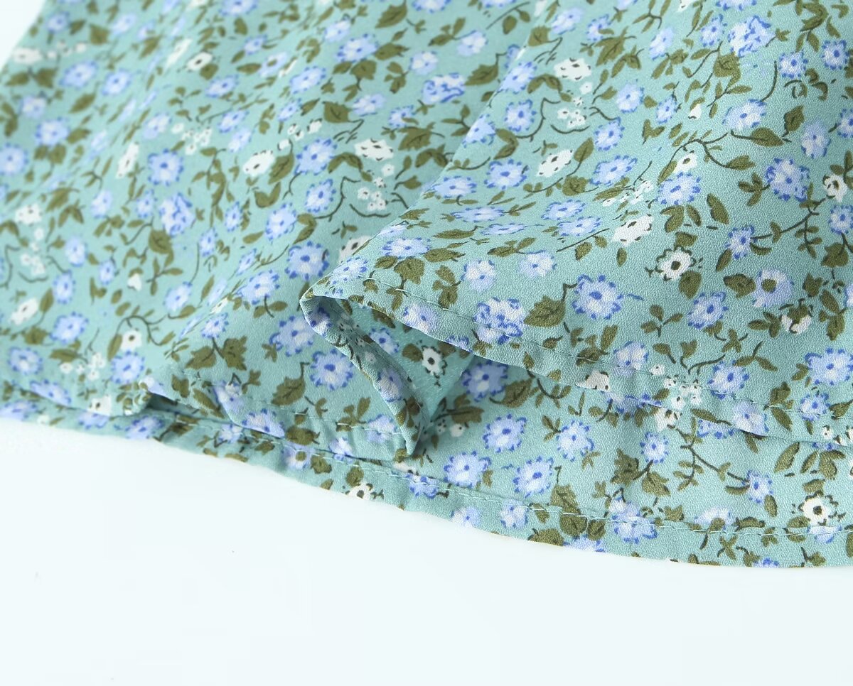 Summer Pastoral Fresh Slim Fit Tied Printing Slip Dress Women by Ragazza