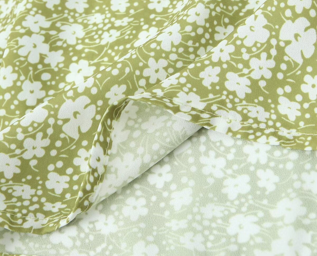 Women Clothing French Blended Floral Printing Midi Dress by Ragazza
