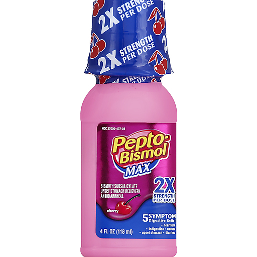 Pepto-Bismol Liquid Ultra For Nausea, Heartburn, Indigestion, Upset Stomach, And Diarrhea Relief, Cherry Flavor 4 Oz by Pasteur Pharmacy