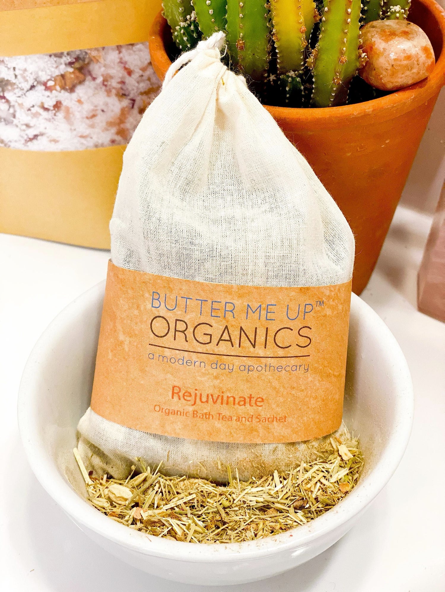 Organic Rejuvenating Bath Tea or Sachet by Butter Me Up Organics