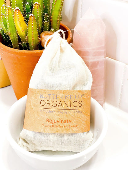 Organic Rejuvenating Bath Tea or Sachet by Butter Me Up Organics