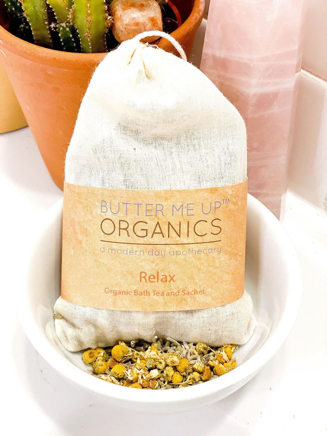 Organic Relaxation Bath Tea or Sachet by Butter Me Up Organics