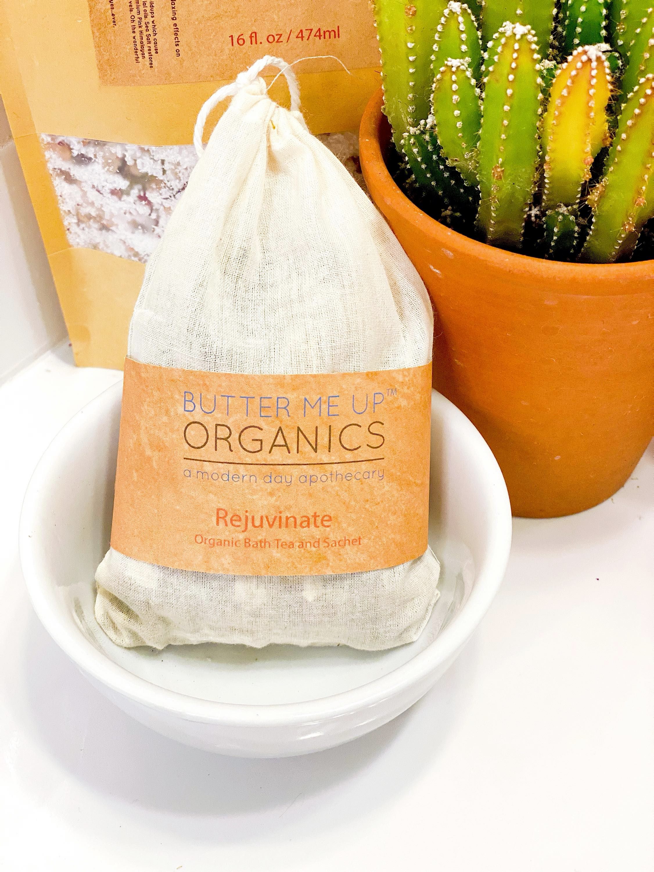 Organic Rejuvenating Bath Tea or Sachet by Butter Me Up Organics