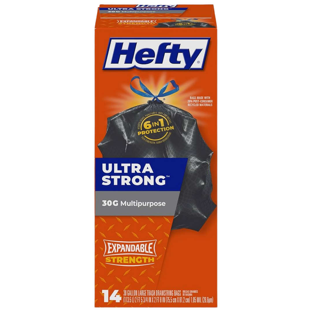 Hefty Basics Large Trash Bags 30 Gallon (14ct) by Farmacias Savia