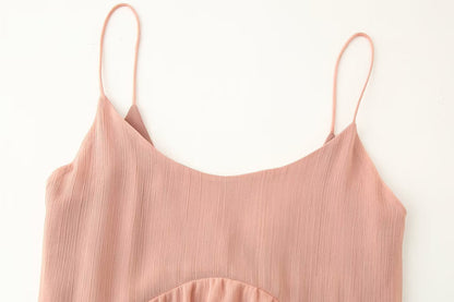 Women Slim Fit Sexy Backless Laminated Decoration Dress Women