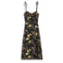 Sexy High Waist Split Floral Slip Dress Summer Tight Waist Slim Mid Length Holiday Dress by Ragazza