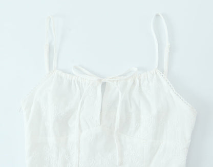 French Retro Square Collar Sexy Embroidery Suspender Sexy Stitching Lace Dress by Ragazza