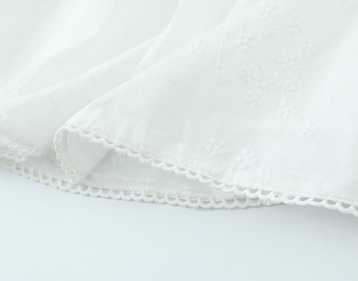 French Retro Square Collar Sexy Embroidery Suspender Sexy Stitching Lace Dress by Ragazza