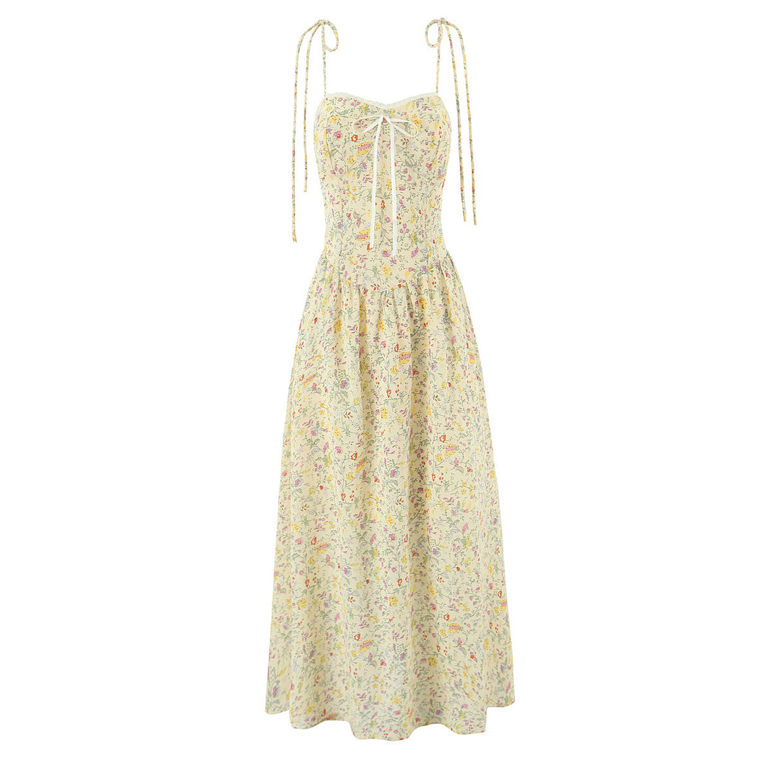 Women Sexy Backless Hip Women Bow Floral Strap Dress by Ragazza