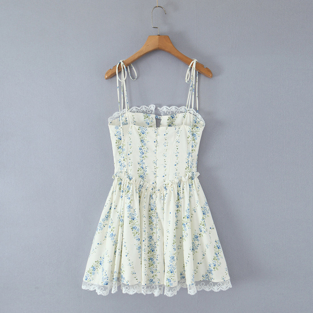 Women Clothing Sexy Sexy Lace Stitching Printing Waist Tight Dress
