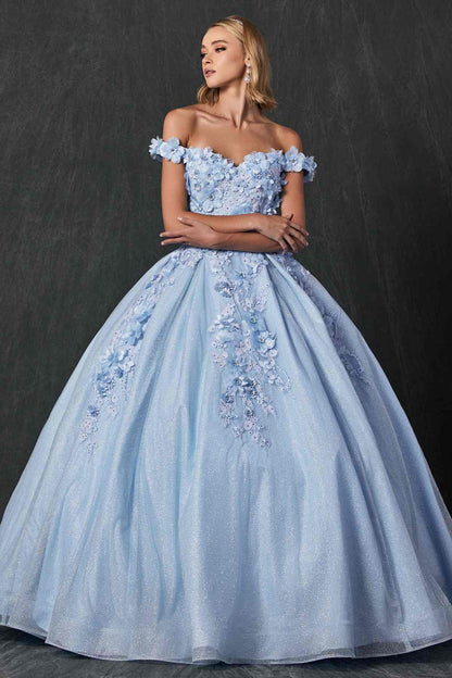 Juliet 1433 Dress Quinceanera Ball Gown 3D Floral Embroidered by DiscountDressShop