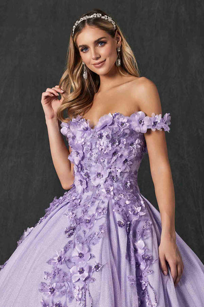 Juliet 1433 Dress Quinceanera Ball Gown 3D Floral Embroidered by DiscountDressShop
