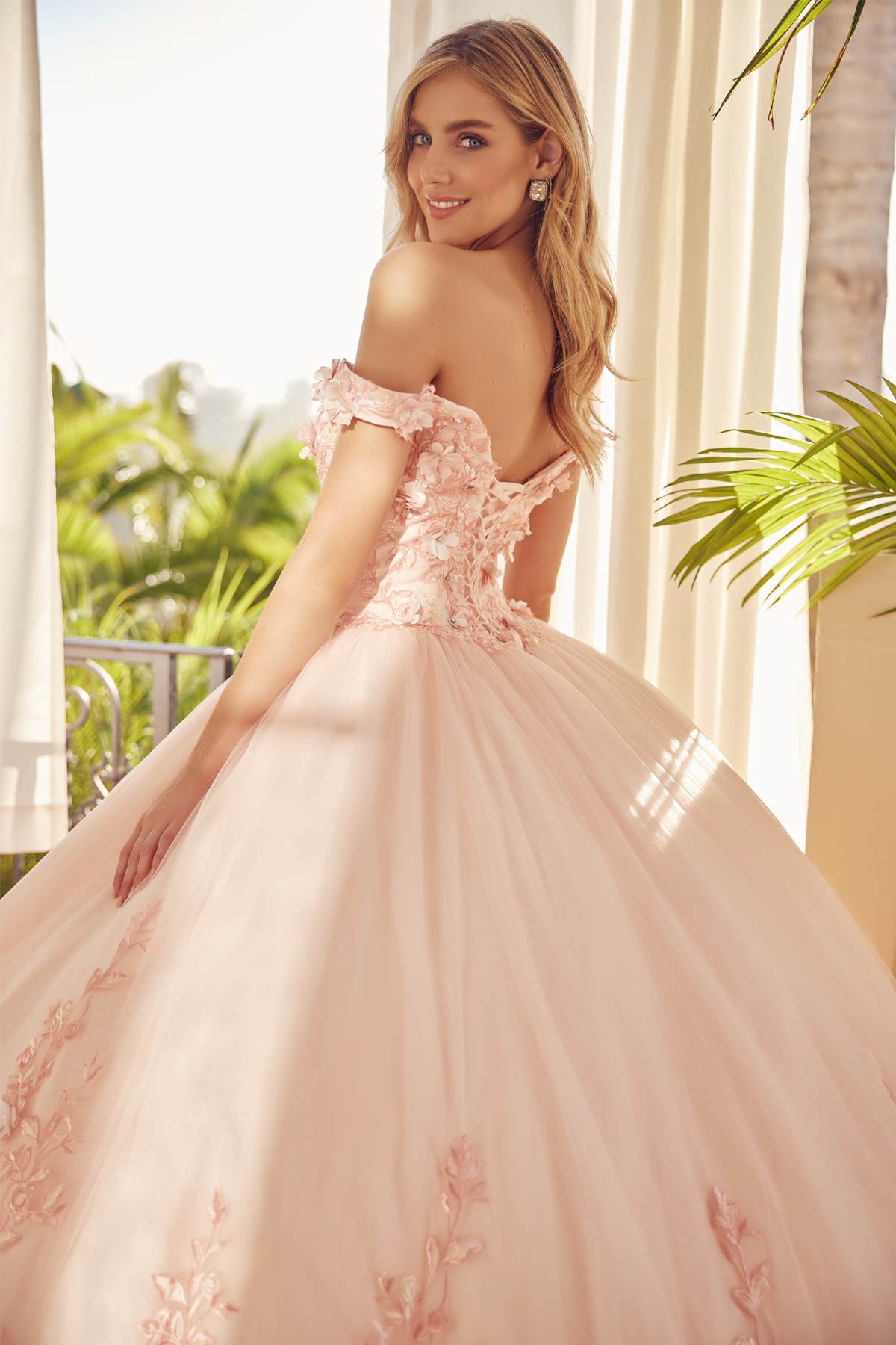 Juliet 1434 Dress Quinceanera Ball Gown 3D Floral Embroidered by DiscountDressShop
