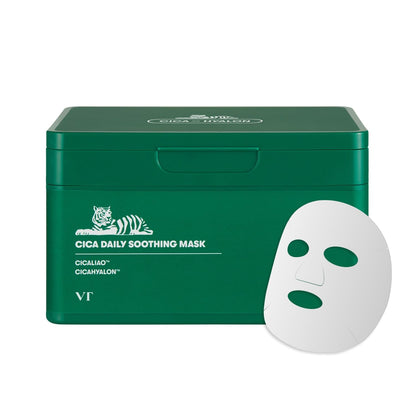 CICA Daily Soothing Mask 30 Sheets, Centella Asiatica &amp; Hyaluronic Acid for Moisturizing &amp; Hydrating, Instant Calm &amp; Glow, Skin Softening Facial Mask, Korean Face Mask by Korean Skin Care