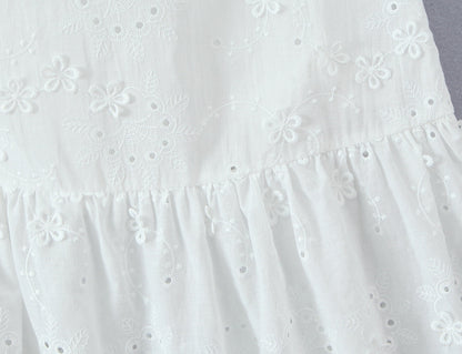 Women Clothing Exquisite Embroidered Floral Strap Dress