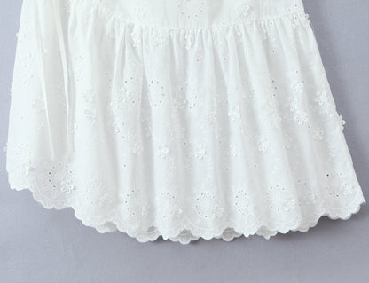 Women Clothing Exquisite Embroidered Floral Strap Dress