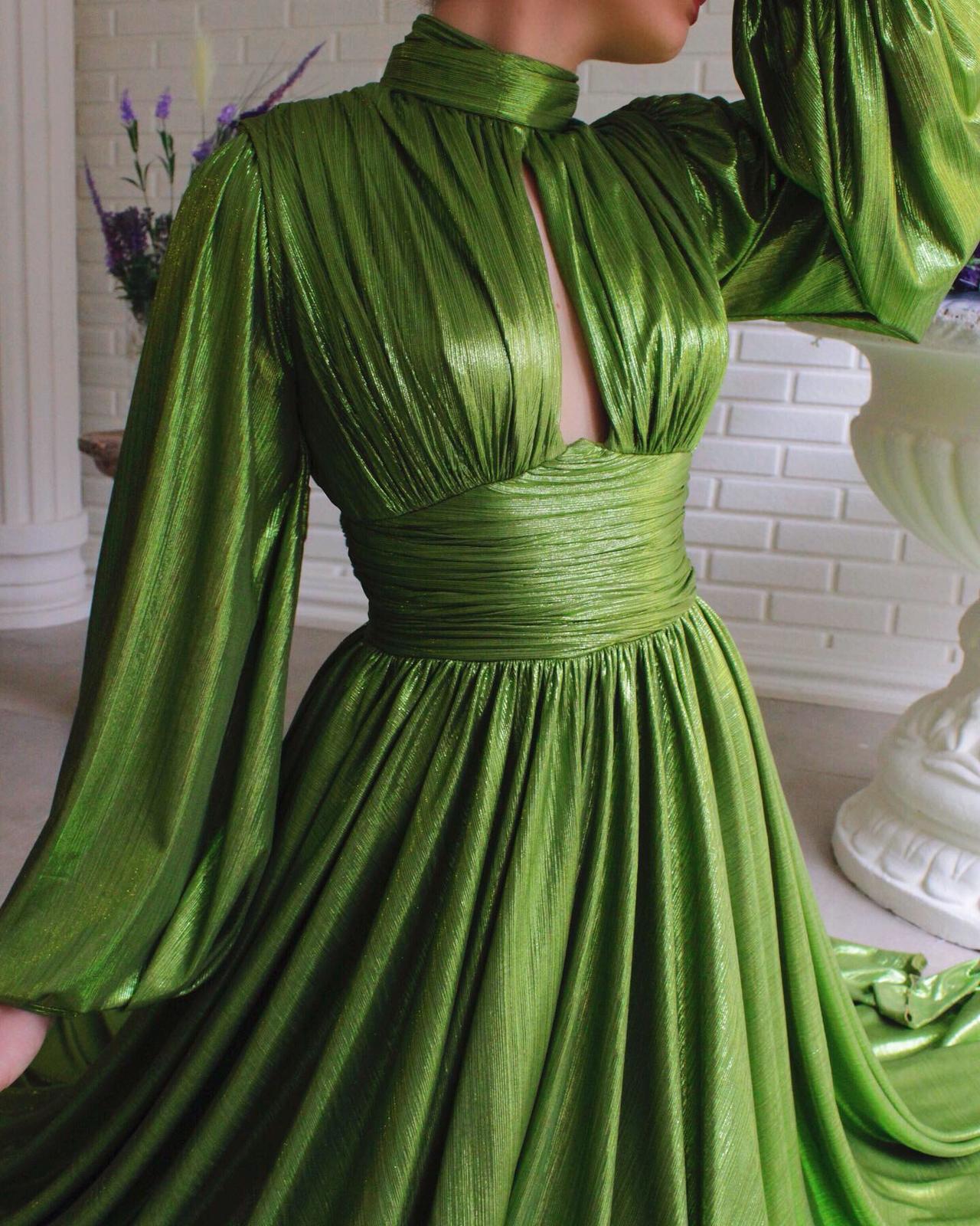 Spring Summer Popular Color Tight Waist Halter Large Swing Sexy Avocado Green Dress Maxi Dress for Women by Ragazza