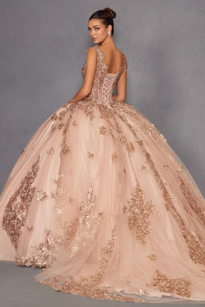 Juliet JT1485J Off the Shoulder Cinderella Quinceanera Ball Gown by DiscountDressShop