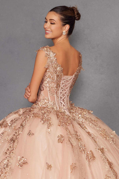 Juliet JT1485J Off the Shoulder Cinderella Quinceanera Ball Gown by DiscountDressShop