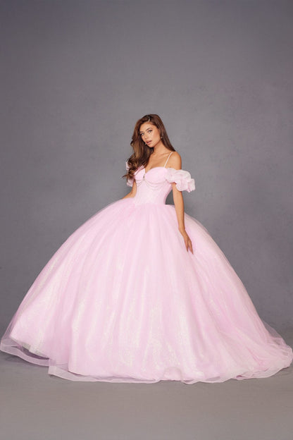 Juliet JT1487H Cold Shoulder quinceanera Ball Gown by DiscountDressShop