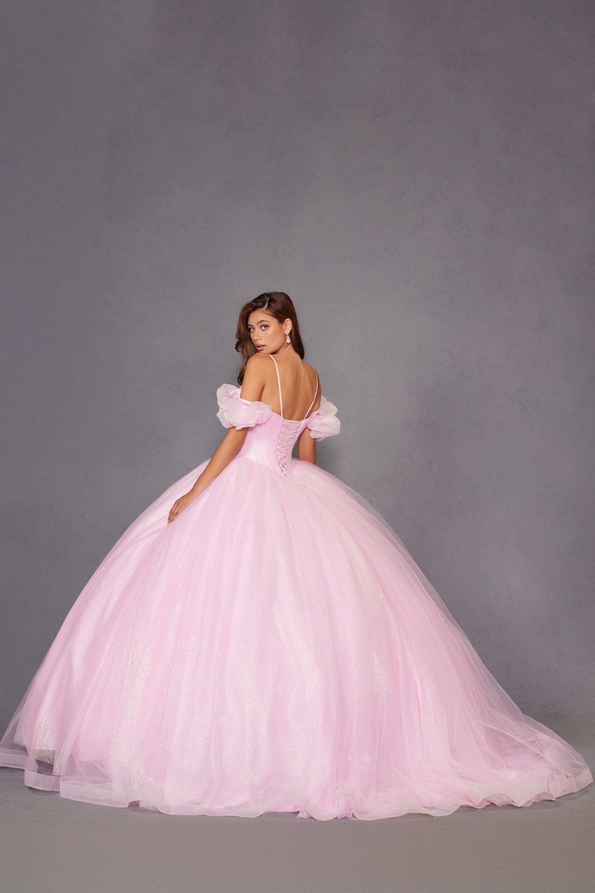 Juliet JT1487H Cold Shoulder quinceanera Ball Gown by DiscountDressShop