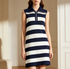 Women Clothing Summer Half Open Zipper Large Collared Dress by Ragazza