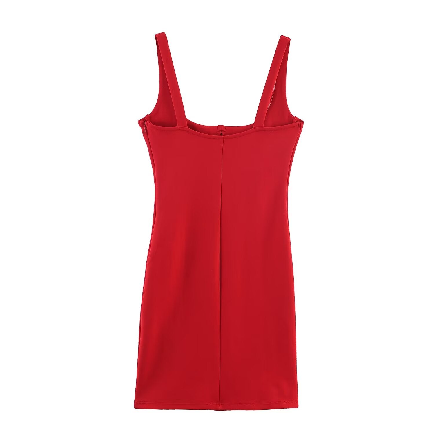 Women Clothing Solid Color Strap Short Dress by Ragazza