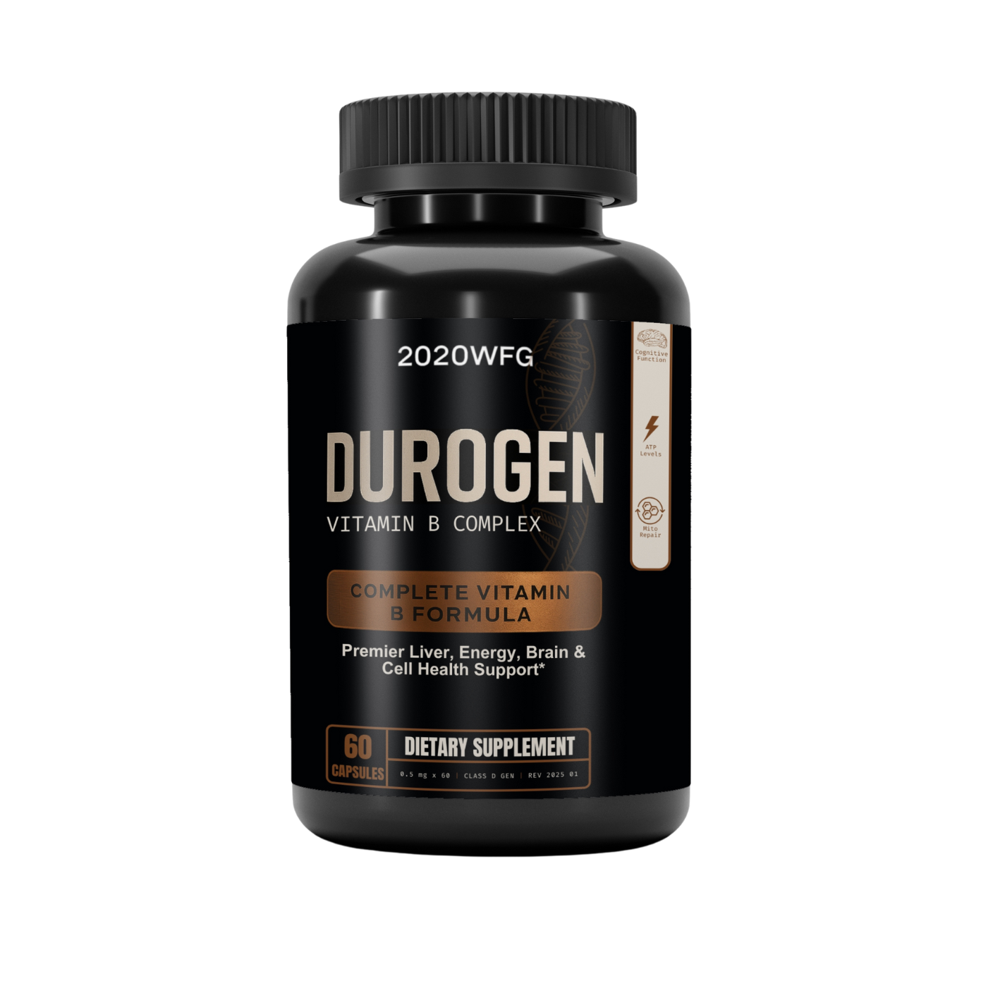 DUROGEN: Cellular Performance Complex | 60 Capsules – Activated B-Vitamins, CoQ10 &amp; Mitochondrial Support for Recovery &amp; Vitality by 2020WFG