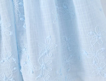 Spring Korean White Embroidered Strap Dress Women Spring A line Dress by Ragazza