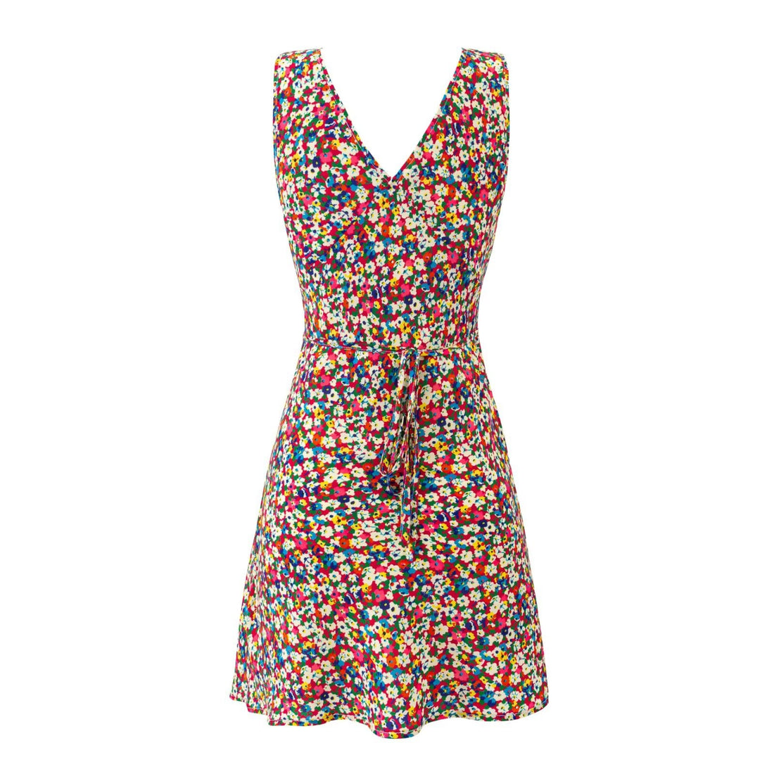 Summer Sweet Spicy Super Beautiful Floral Slim Fitting Slimming Sleeveless V eck Dress Short Dress by Ragazza