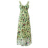Summer Romantic Retro Fresh Ruffled Printed Dress Slim Slimming V Neckline Dress by Ragazza