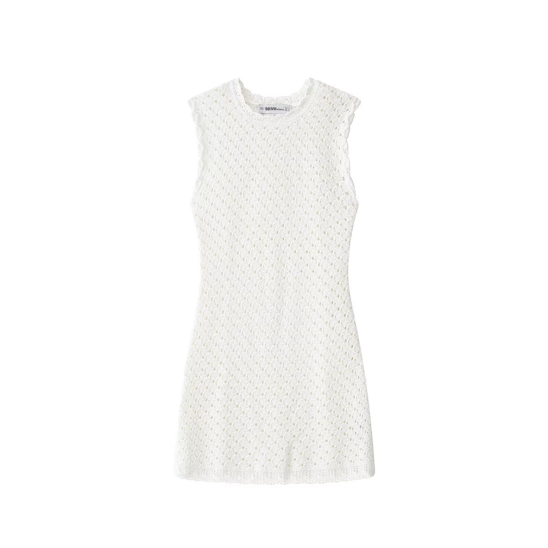 Women Clothing Summer Sleeveless Popular Hollow Out Cutout Knitted Mini Dress by Ragazza