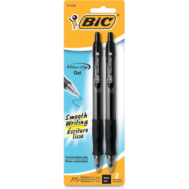 BiC Gel-ocity Medium Point 0.7 Mm Retractable Gel Pen 2/Pack - Black by Pasteur Pharmacy
