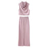 Women Elegant Solid Summer Silk Satin Skirt Sets by Ragazza