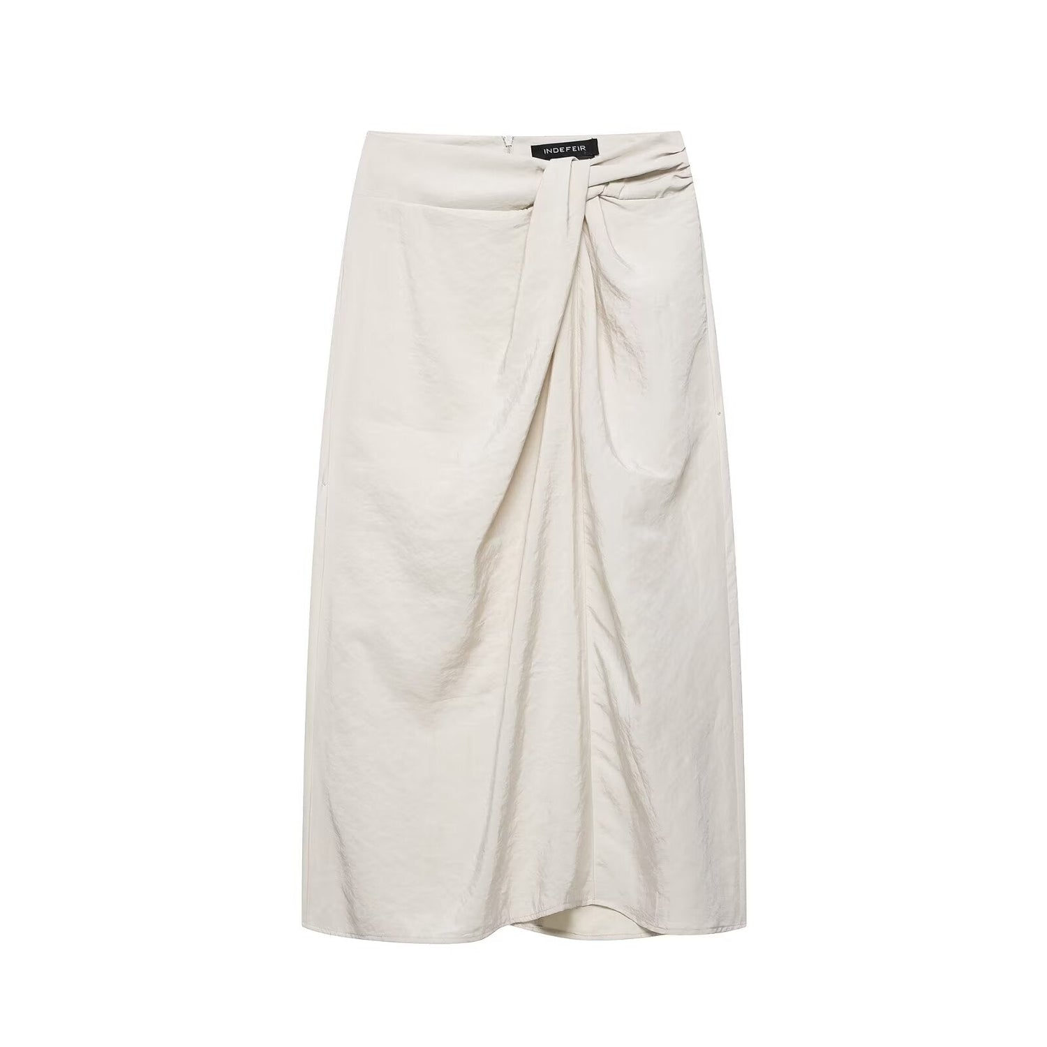 Women Clothing Summer Elegant Pleated Bow Tie Wrapping Towel Midi Skirts by Ragazza